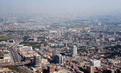 Aerial view of a fast-growing African city with dense urban development, symbolizing Africa's rapid population growth and demographic transformation