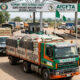 Cargo trucks transporting Nigerian non-oil exports across West African trade corridors, highlighting regional economic growth and export diversification in 2025.