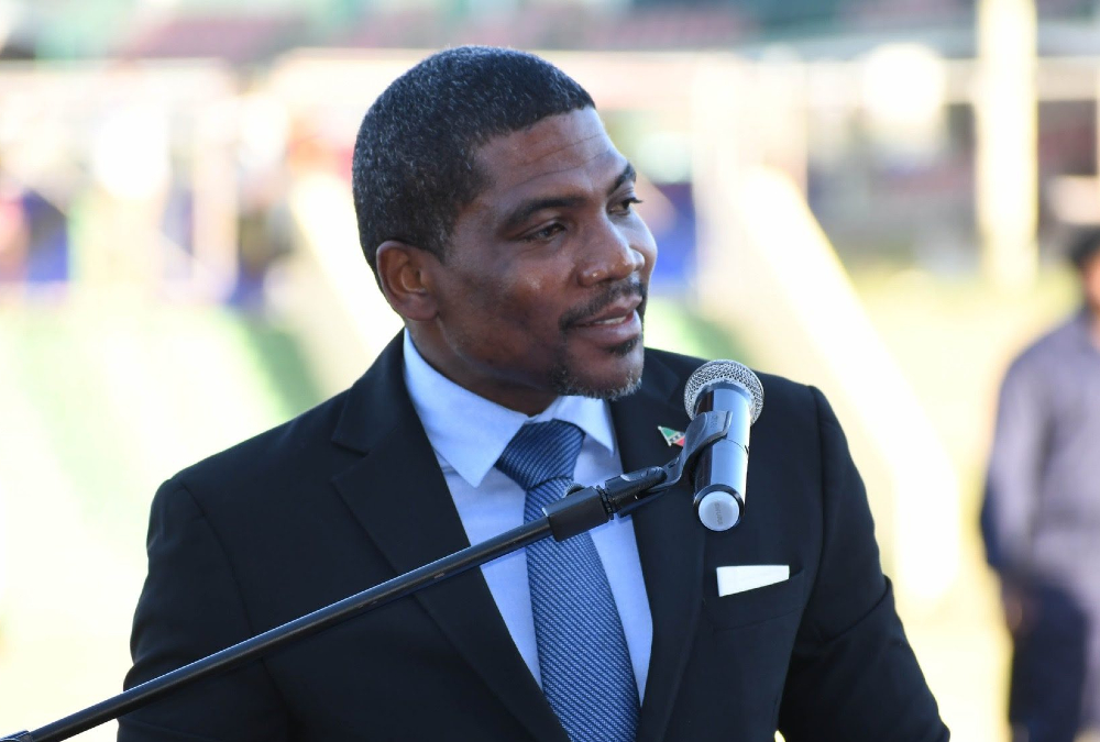 St. Kitts & Nevis Prime Minister Terrance Drew addresses the inaugural Afri-Caribbean Investment Summit under the theme "One Voice, One Vision"