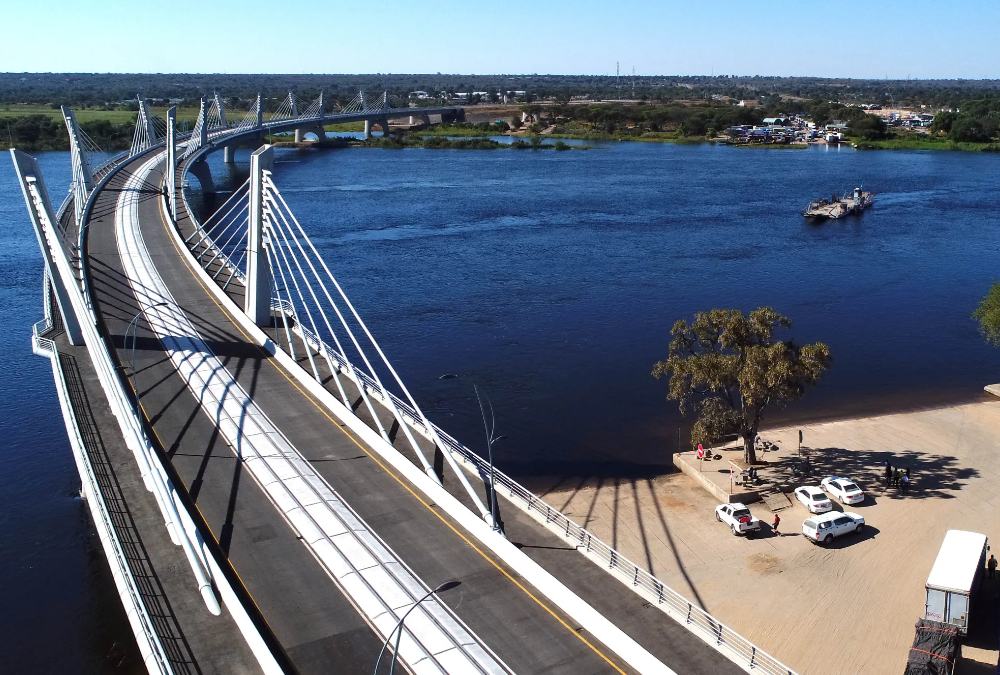 Bridge linking Zambia and Botswana over the Zambezi River, representing Southern Africa's expanding trade and transport integration.