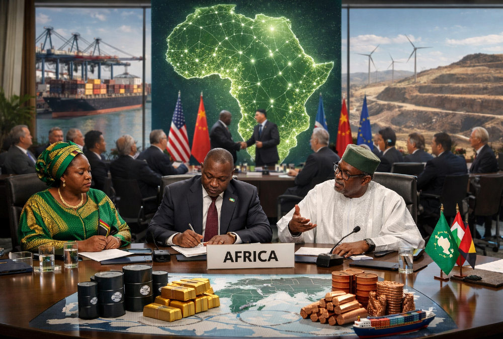 Africa as a unified negotiating bloc shaping global stability through strategic resources, trade, and continental cooperation.