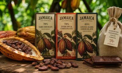 Locally made Jamaican chocolate bars supporting sustainable cocoa farming and fine flavor bean heritage