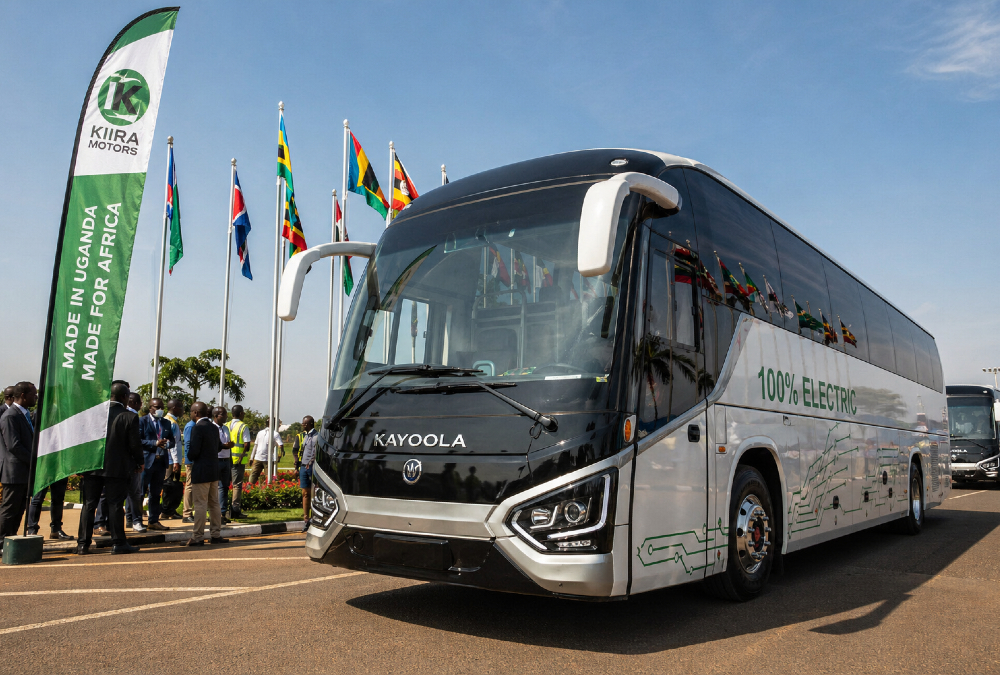 Electric vehicles in Sub-Saharan Africa: challenges of high costs, weak charging infrastructure, and unreliable power grids contrasted with opportunities from solar energy, rapid urbanization, reduced fuel imports, and Uganda’s Kiira Motors electric bus success and long-distance export deployment.