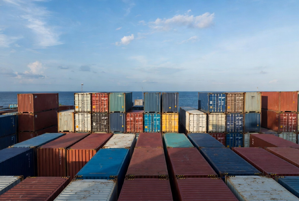 Caribbean shipping containers at port reflecting growing pressure on Caribbean US trade dependence as US tariffs reshape regional supply chains