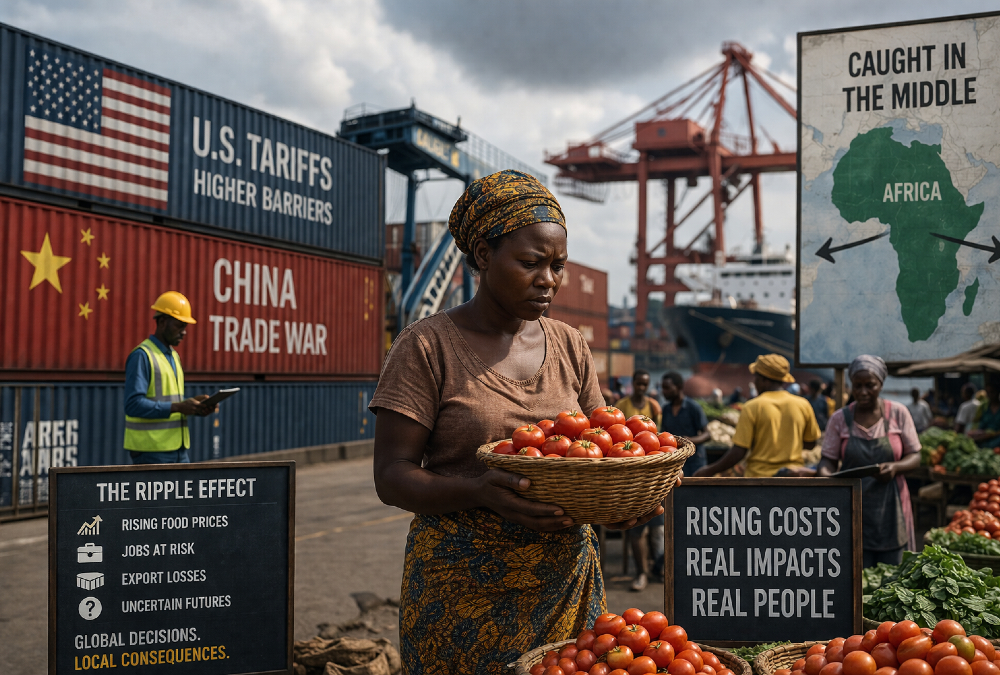 African farmers and food markets impacted by US-China trade war as rising tariffs and global trade disruptions drive food inflation and economic strain across Africa
