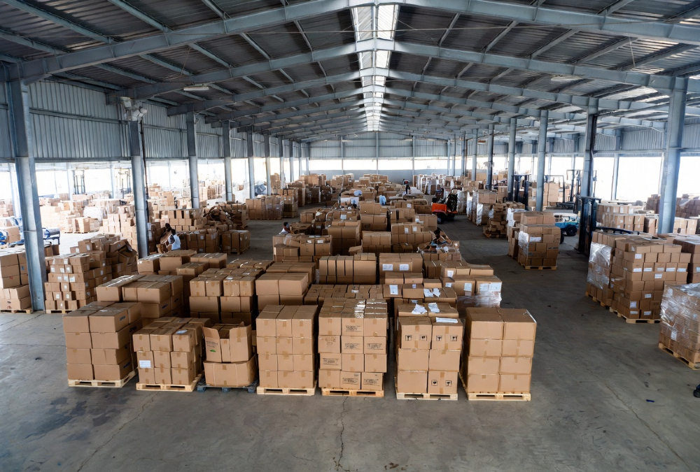 Distribution warehouse in Africa highlighting supply chain infrastructure and inventory management challenges