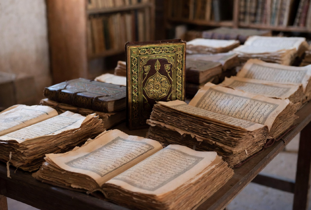 Ancient Timbuktu manuscripts and scholarly texts representing Africa's rich intellectual heritage and documented knowledge traditions