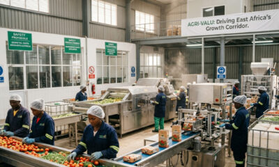 Modern agri-processing facility in East Africa representing agricultural modernization and value-chain development in the growth corridor