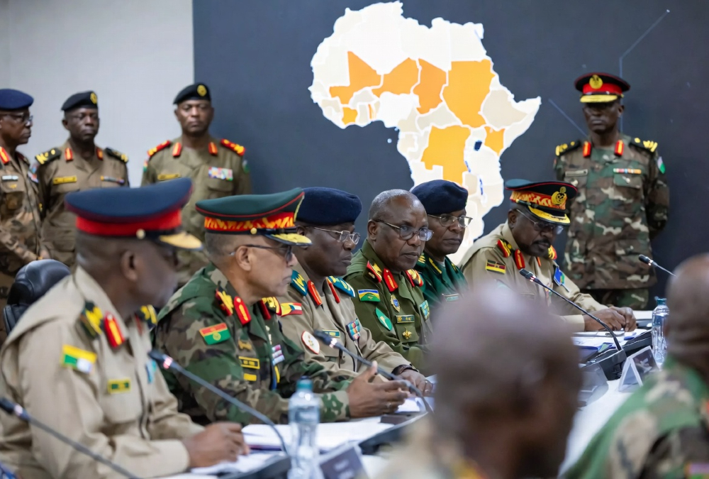 African land force commanders engaging in dialogue at the 2026 African Land Forces Summit, representing multinational military cooperation across the continent.