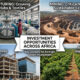 Collage of African manufacturing mining real estate and agribusiness sectors highlighting key foreign investment opportunities in Africa