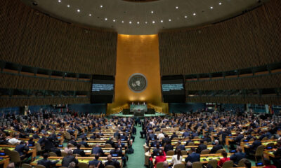 UN General Assembly vote on trans-Atlantic slave trade reparations resolution.