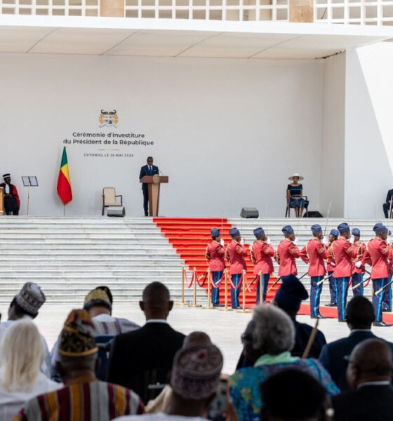 Benin's new president at inauguration ceremony with Niger and Sahel state representatives, signaling diplomatic rapprochement