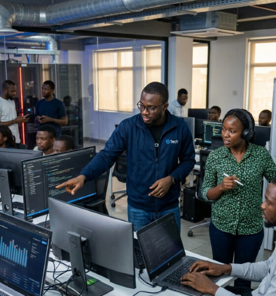 African engineers and data scientists working on AI infrastructure development and machine learning operations