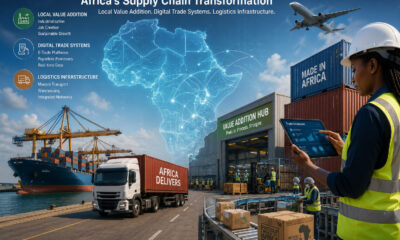 Visualization of Africa’s supply chain transformation focusing on local value addition, digital trade systems, and logistics infrastructure