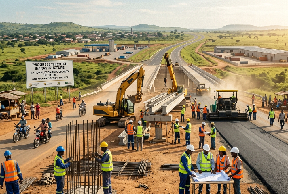 Infrastructure development project in Africa addressing economic growth and job creation needs