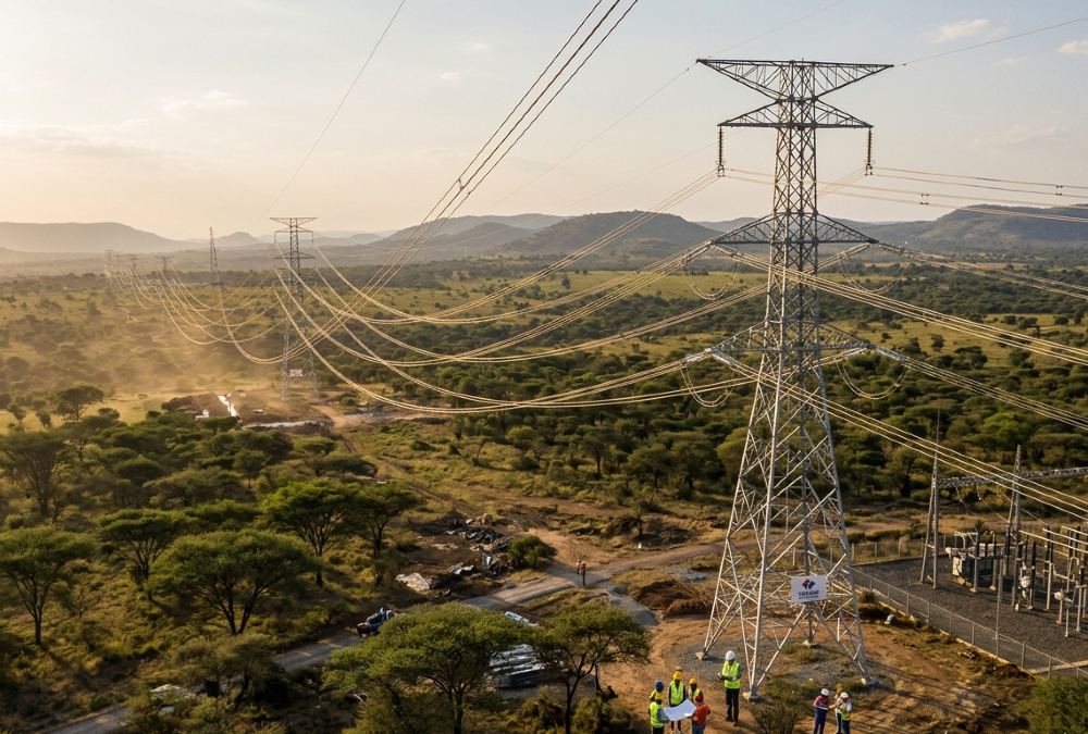 Chinese-built transmission lines, supporting Africa's energy grid as Western banks step back