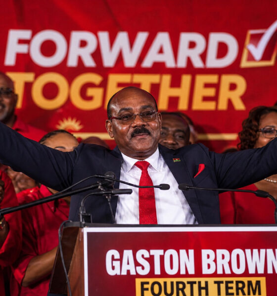 Gaston Browne celebrating fourth-term election victory in Antigua & Barbuda after landslide win focused on economic growth and national development