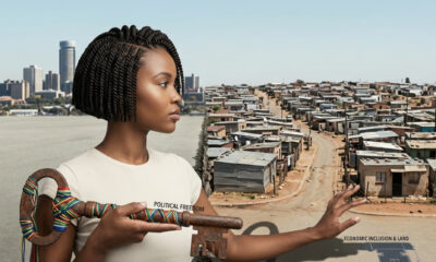 Conceptual illustration of South Africa’s unfinished post-apartheid transformation, highlighting the gap between political freedom and economic inclusion, township inequality, and access to land, capital, and opportunity.