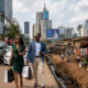 Illustration of Africa’s emerging middle class highlighting urban consumption, economic fragility, and structural inequality