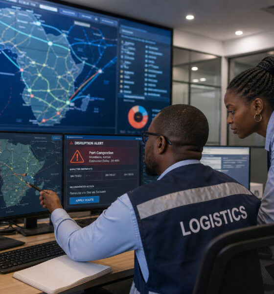 African logistics operators using real-time digital platforms to monitor cargo flows, model disruptions, and dynamically reroute shipments across continental networks.