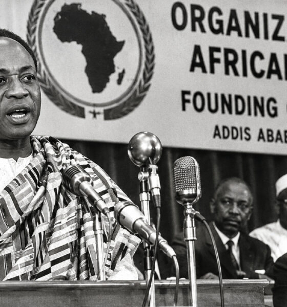 Kwame Nkrumah, Ghana's first President, speaking at the founding of the Organization of African Unity in 1963