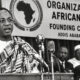 Kwame Nkrumah, Ghana's first President, speaking at the founding of the Organization of African Unity in 1963
