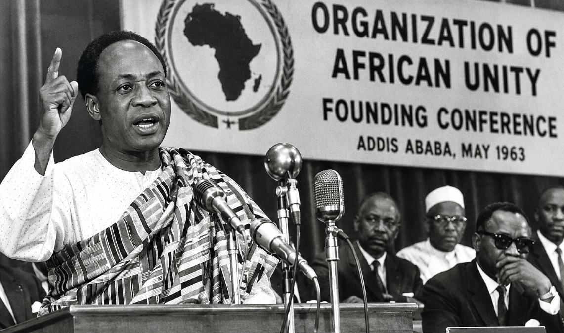 Kwame Nkrumah, Ghana's first President, speaking at the founding of the Organization of African Unity in 1963