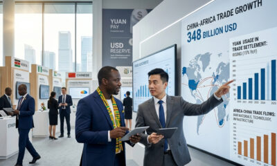 China-Africa trade growth showing $348 billion economic ties, highlighting rising yuan usage, global trade flows, and continued U.S. dollar dominance in a shifting multipolar economic order