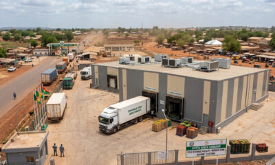 Cold storage facility at West African border crossing, critical infrastructure for reducing agricultural spoilage and AfCFTA green corridor efficiency