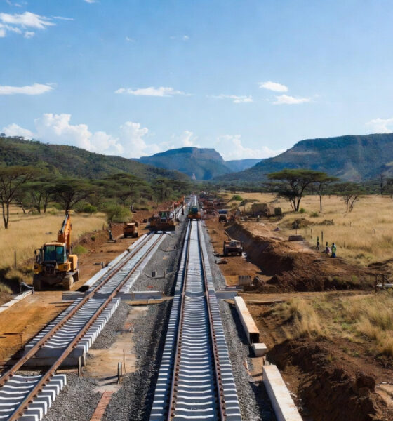 Standard Gauge Railway construction Naivasha to Kampala Uganda, reducing Mombasa transit time from 7 days to 24 hours, $2.2 billion Yapi Merkezi contract 2026