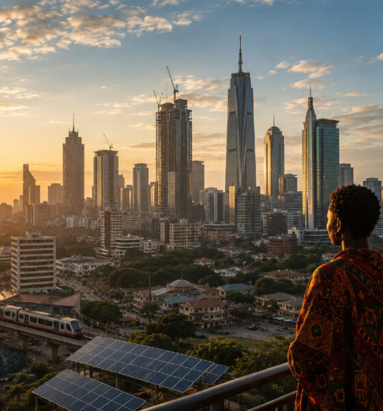 A symbolic image of Africa's skyline at dawn, representing the continent's economic rise and the deeper question of what kind of civilization it is building beyond GDP growth.