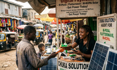 African startups innovating inside chaos - M-Pesa, Flutterwave, and M-KOPA solving real-world challenges in informal economies.