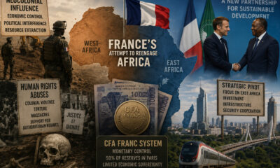 France’s attempt to reengage Africa highlighting CFA franc monetary control, neocolonial influence in West Africa, human rights legacy, and strategic pivot toward East Africa amid declining political and economic influence.