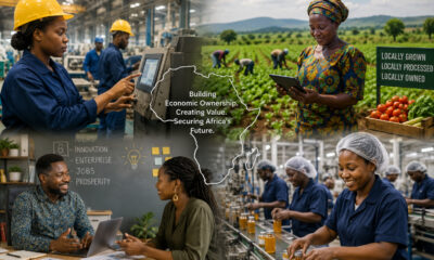 African entrepreneurs, farmers, and workers building economic ownership through local industries, innovation, and value creation across the continent
