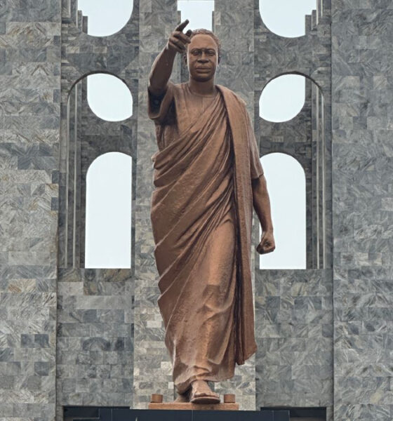 Kwame Nkrumah statue symbolizing Pan-Africanism and African unity