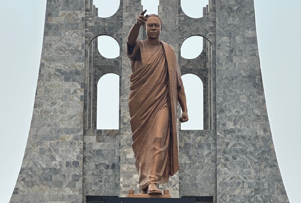 Kwame Nkrumah statue symbolizing Pan-Africanism and African unity