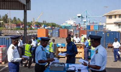 Border inspection checkpoint at African port where goods undergo conformity assessment and quality control procedures