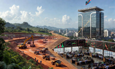 Copper and cobalt mining in the DRC driving investment in the new Kinshasa Stock Exchange.