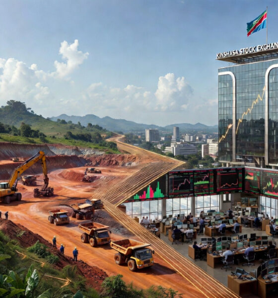 Copper and cobalt mining in the DRC driving investment in the new Kinshasa Stock Exchange.