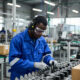 African industrial worker assembling components in a modern factory as part of regional supply chain development under the AfCFTA.