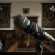 A silenced microphone symbolizing ethical surrender and quiet complicity in Africa's leadership and institutional crisis.