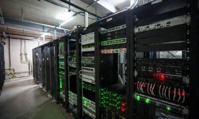 Server racks in African data center providing digital infrastructure for fintech, AI, and cloud computing services