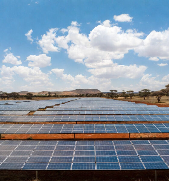 Solar panels at Botswana's Tati Solar Project, symbolizing the country's push toward energy ownership and sovereignty.