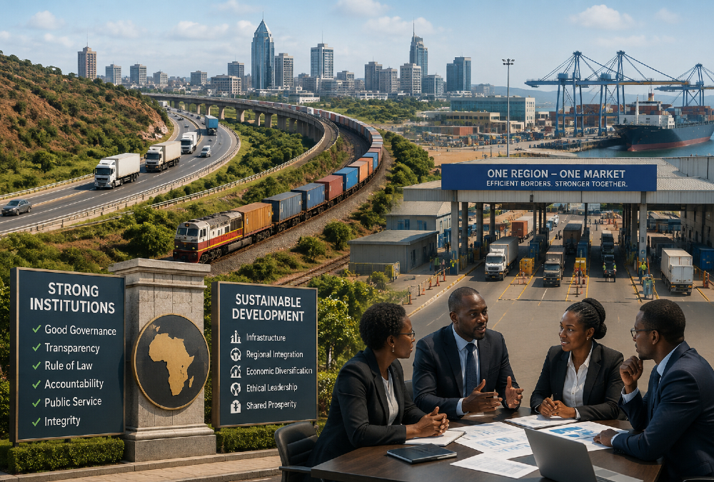 African infrastructure and strong institutions driving economic development despite geographic challenges.