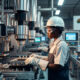 African factory worker operating manufacturing equipment, symbolizing Africa's industrial strategy amid global trade shifts