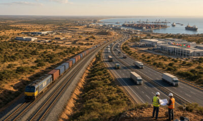 African regional infrastructure connecting landlocked economies to global markets, highlighting how transport networks and investor confidence drive foreign investment.