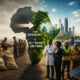 Illustration representing Africa's shift from aid dependency toward self-reliant economic power and institutional strength