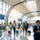Africans at a modern African airport terminal representing Africa tourism infrastructure growth and improved connectivity