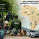 Rwanda gorilla trekking eco-tourism success alongside an Africa rare earth mineral deposits map highlighting the continent's technology revolution potential.