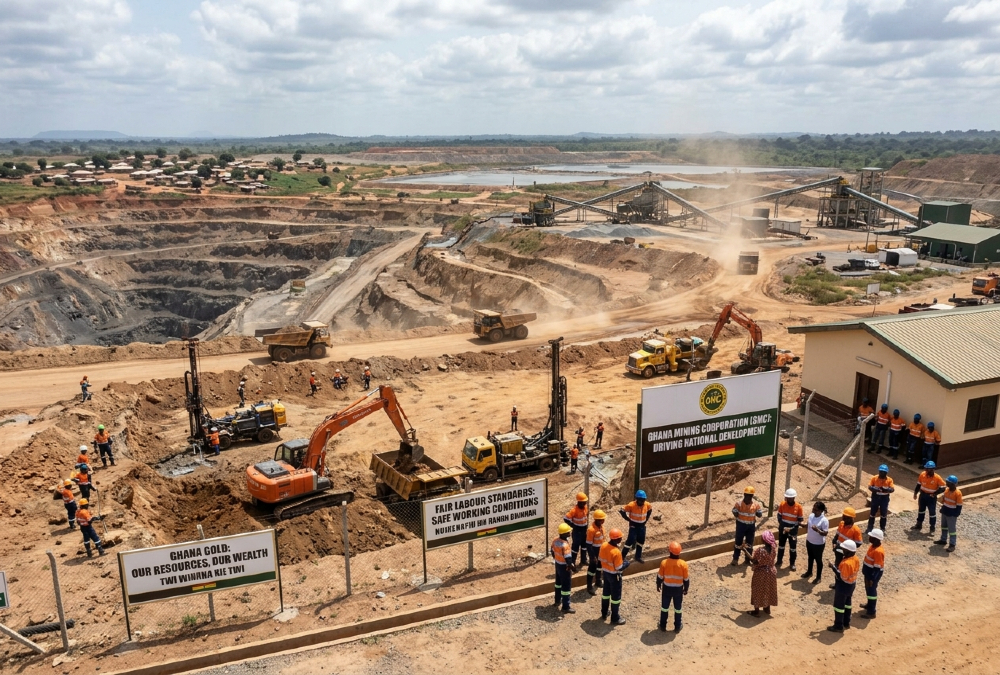 African mining operations highlighting the economic impact of resource nationalism and human rights.